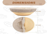 Sourdough Proofing Basket Gift Set of 2 Round Dough Proofing Bowls for Sour Dough Bread Baking V1258-DP02-C-49