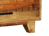 Dresser with 6 Storage Drawers in Solid Acacia With Mirror in Vintage Light Brown Colour V43-DRS-WDS