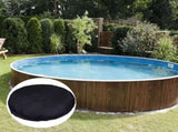 Round Swimming Pool Solar Cover Waterproof Spa Protective Cover 190T for Outdoor Spas, Brown, 190 x V1237-ZY-528-083