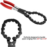 Exhaust Cutter for Pipe Removal, 3/4" to 3-1/4" Pipe Cutting Range, Cushion Grip Chain Cutter for V1369-AZ3-W-08508