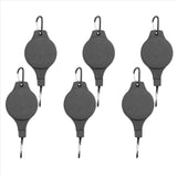 6 Pack Plant Pulley Retractable Hanger Plant Pulley Adjustable Height Wheel for Hanging Plants Indoo V1369-AZ3-W-11390