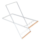 Trash Bag Holder Rubber Wood Handle Iron Flat Appearance Foldable Portable Garbage Bag V1294-YM0716-3117220182612