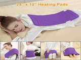 Dark blue This large heating pad features 6 temperature levels and 4 timer settings, V1232-JRD003