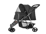 Pet Stroller, 16KG Weight Capacity, Foldable Dog Stroller Cart, 3 Wheels Cats Strollers with Mesh V952-CWTCCGK3QSHD7TWPWV0