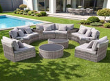 Gardeon 8 Seater Outdoor Sofa Set 14PCS Table Chair Set Rattan Patio Furniture ODF-SOFA-7PC-RTA-GEX2-ABC