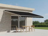 Outdoor Folding Arm Awning Retractable Sunshade Canopy Black 4.0m x 2.5m V63-842761