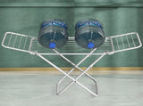 Upgrade Double Wing Floor Folding Drying Rack For Clothes Quilt Towel-White V1161-109759