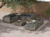 9-Piece Outdoor Setting V264-OTF-530S-LGR-OTF-509-LGR