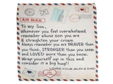 to My Son Blanket Double Sided Soft Skin Friendly Keep Warm Letter Blanket Expressing Love Air V1294-YM0716-3117220175013