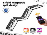 Alpha 88 Key Quad Folding Electronic Keyboard Digital Piano Portable MIDI Bluetooth Black EK-B-FOLD-88-BK