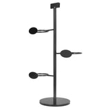 Cup Holder 3 Holes Black Appearance Iron Material Simple Stylish Cup Display Stand for Party V1294-YM0523-3117220076011
