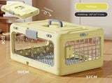 Yellow Premium Foldable Pet Carrier Crate - Breathable Aviation Travel Box for Cats & Small Dogs up V888-ELOSUNG36699