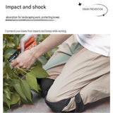 Green Garden Knee Pads and Gardening Gloves Set - Adjustable Neoprene Knee Protectors with Daisy V888-ELOSUNG56412