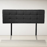 PU Leather Double Bed Deluxe Headboard Bedhead - Black V63-768215