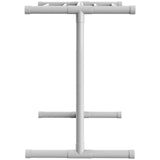 Pool Towel Rack, 5 Bar, White, Freestanding Outdoor PVC T-Shape Poolside Storage Organizer, Include V952-MJJBSGZXGBDD5JAP7V0
