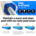 Aquabuddy Pool Cover 500 Micron 8x4.2m Blue Swimming Pool Solar Blanket 5.5m Roller PC-80X42-L-BL-ROLLER