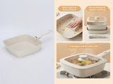 4 Piece Detachable Nonstick Aluminium Alloy Cookware Set - Stackable Frying Pan and V888-ELOSUNG52956