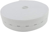 1 Inch by 32 Yard White Buttonhole Elastic Band Heavy Stretch High Elasticity Knit Elastic Band V1258-DP02-F-571