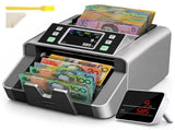Mixed Denomination Money Counter with Counterfeit Detection, Touch Screen, and CIS/UV/MG/IR/MT, USD, V1181-OF010