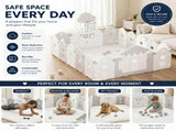 CARLA HOME Baby Play Mat 150x200cm, Thick Foam Crawling Mat, Infants, White V178-36554