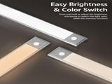 60cm black LED strip, wireless magnetic under-cabinet lighting, USB rechargeable, suitable for V1197-DJ-071606