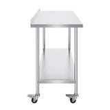 24 x 60 x 40 Inch Stainless Steel Work Table, Commercial Food Prep Worktable with Casters, Heavy V952-CFBXGGZTLCDJBPWUXV0