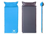 Double Air Bed Self Inflating Mattress Sleeping Mat Camping Camp Hiking Joinable - blue V610-PKNSLEMAT/W/PIL-BLU-2