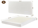 Artiss Double Bed Frame Boucle Fabric Vacuum Compressed Beds Removable Washable Cover BFRAME-FOAM-SOLIS-D-WH