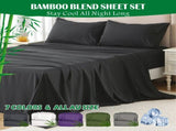 4 Piece Hotel Bamboo Cooling Sheet Set -Ultra Soft 2000TC Breathable Bed Sheets Set with 37 V1317-ZXW9-AUSK-4JT-HEI