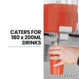 POLYCOOL 36L Commercial Triple Tank Refrigerated Juice Dispenser, Quality Donper Compressor, V219-JUICOMPY36LA