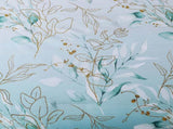 Soft Floral Leaf Comforter Set, King Size, Quilted Cozy Bedding with Pillowcases V745-MAB010938AJ3