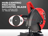 BAUMR-AG 2400W 355mm 14" Abrasive Metal Chop Saw Cut Off Machine, Soft Start, 45 Degree Mitre V219-SAWMCTBM3CVA