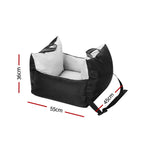 i.Pet Dog Car Seat Booster Cover Dog Bed Portable Waterproof Belt Non Slip PET-COVER-55X55-BK