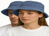 Stingy Brim Terry Towelling Bucket Hat Daggy Fishing Camping Lad Cap 100% COTTON - Blue V563-STINGYTWLING-BLU-L_XL