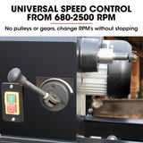BAUMR-AG 1000 x 350mm Heavy Duty Wood Lathe Turning Machine, 550W S1 Motor, Variable Speed, with V219-LATWODBMPL6A