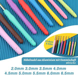 87-piece Crochet Hook Set for Beginners with Yarn and Knitting Accessories, Includes Crochet Bag, V1188-MS-325-1071