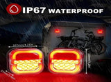 2 Pack Magnetic Wireless Tail Lights Kit for Trailer, LED Trailer Rear Lights for Truck, Flatbed, V1189-LC-QP-00784