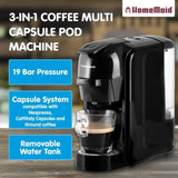 Pronti Kettle, Pronti Toaster and HomeMaid Coffee Machine Breakfast Set - Black KT-TS-C511-BK