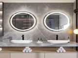 80cm LED Bathroom Mirror Anti-fog Circle Backlit HD V178-66749