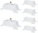 6 Pack Rectanglecloth, 90x156 Inch, Stain Resistant and Wrinkle Polyester Cloth, Fabric V1258-DP02-WO-549