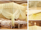 Luxury PrincessThree Side Openings Post Bed Curtain Canopy Netting Mosquito Net Bedding V1294-YM0901-JY19727-03