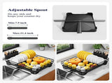 Dish Drying Rack - Multi-Functional Dish Rack for Kitchen Counter with Cutlery Holder, Rust-Proof V1106-COLORBLACK