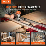 VEVOR Router Sled Adjustable Wood Slab Flattening Mill Router Jig 1525 mm Length V952-XBJHGYS60YCGGYFADV0