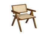 Levede 1x Walnut Wicker Armchair Dining Chair CH1101-WA