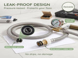 10 Pack Toilet Supply Line 11.8 Inch Braided 7/8" Ballcock x 3/8" Compression Flexible Toilet V1366-AZ2-W-15145