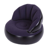 Flocked Air Sofa Widened Thickened PVC Ergonomic Inflatable Camping Chair with Backrest for Indoor V1294-YM0901-3116260001811
