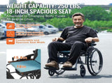 Wheelchair, Durable Aluminum Alloy Ultra-Lightweight Wheelchairs, Portable Wheelchair with Flip-Back V952-SDZZLYLHJ18I5WBUJV0