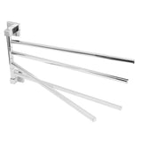 Stainless Steel Towel Rack Bar 180&deg Rotatable Towel Bathrobe Hanger Holder for Bathroom4 Rods V1294-YM0714-3112210088213