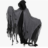 Halloween Adult Horror Hooded Tattered Cloak! Witch Zombie Reaper Cosplay Robe, Party Ghost V1232-PFDP-001