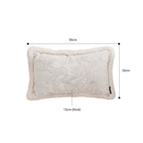 SOGA 2X 30cm Romantic French Mosley Jacquard French Jungle Jacquard Raw Edge Waist Throw FRENCHCUSHION226X2